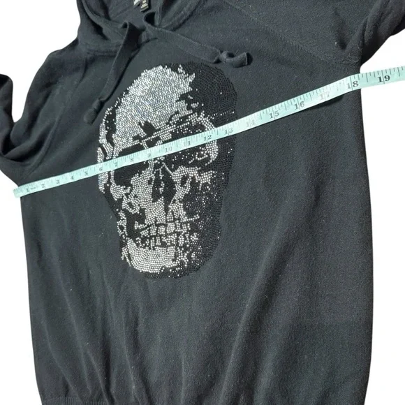 Minnie Rose Embellished Skull Hooded Sweater size XS - Picture 9 of 10